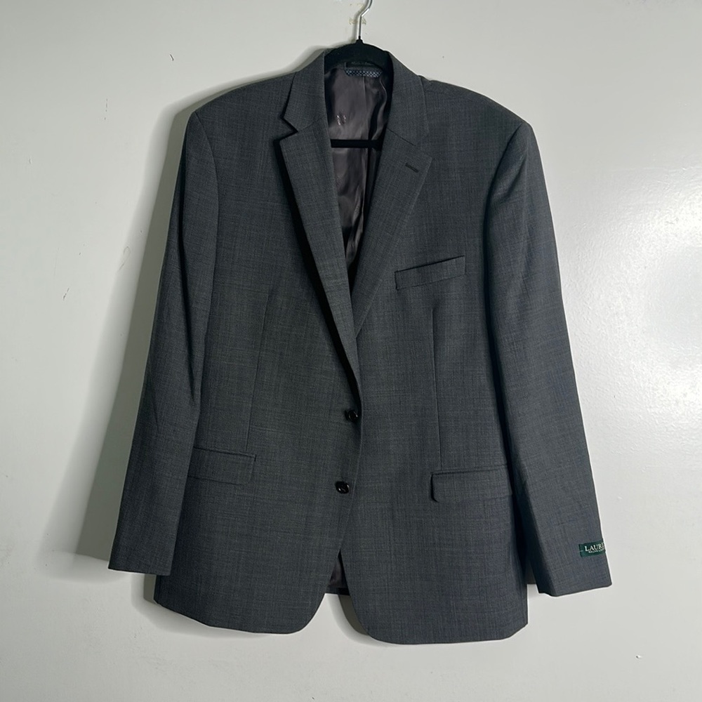Lauren Ralph Lauren gray wool blend blazer size 46R - Picture 2 of 9